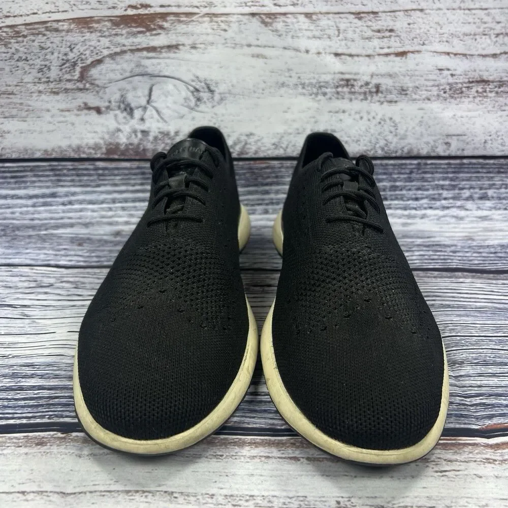 Cole Haan Grand Troy Knit Oxfords Black Ivory Sneakers C35726 Men’s Size 12